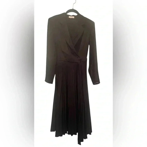 - Sandro Paris dual-material long sleeved dress- size 2 - Picture 11 of 16